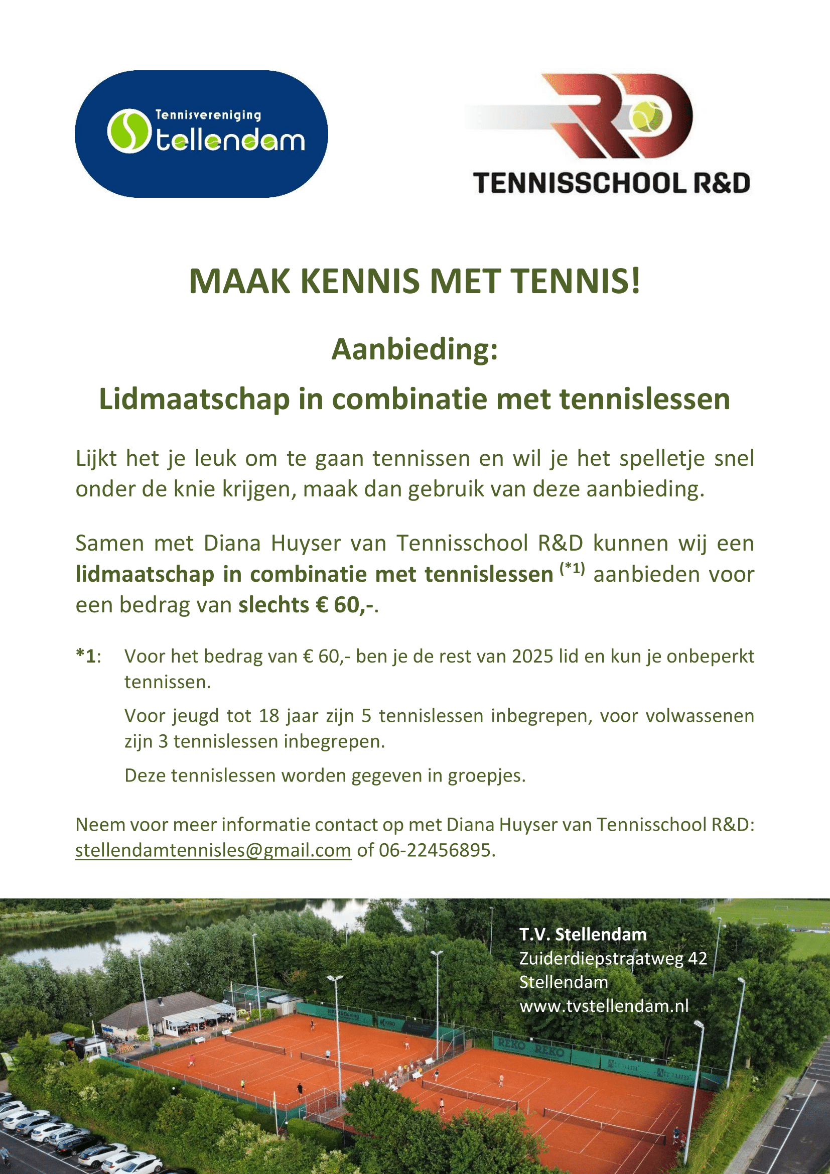 Flyer "Maak kennis met tennis"