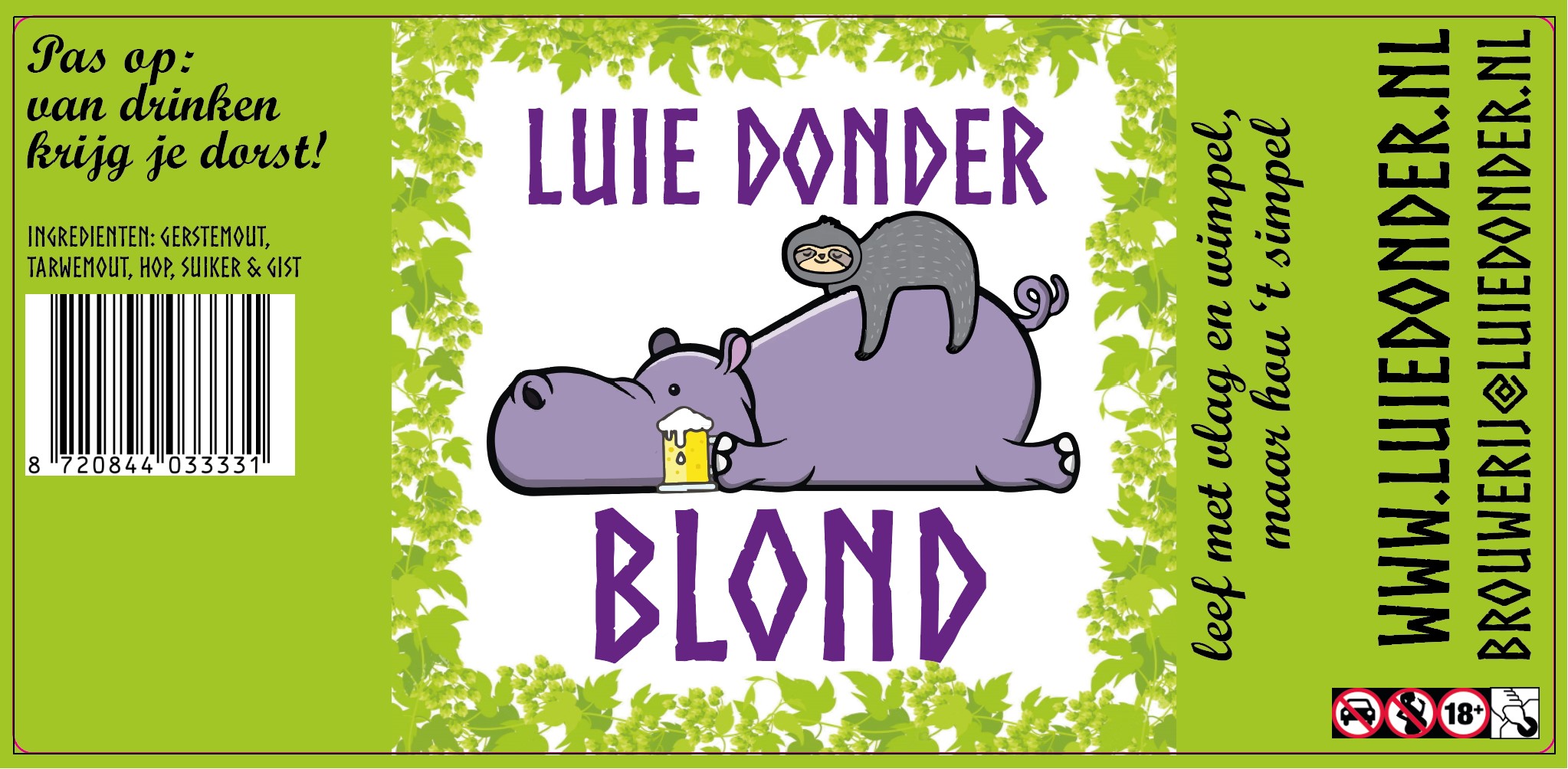 Luie Donder Blond logo
