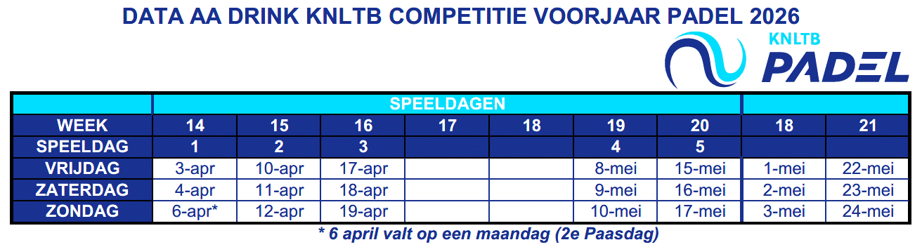 Speeldata VJC 2026