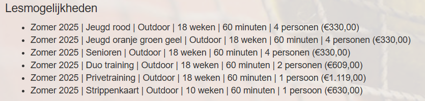 Lessen 2025