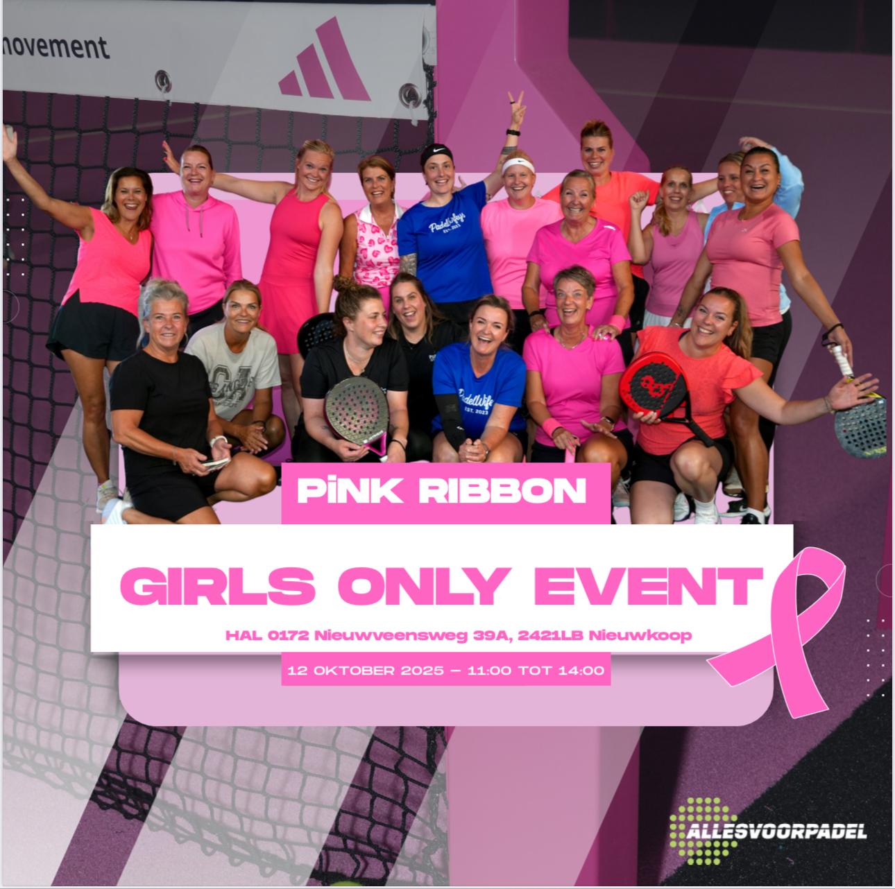 Pink Ribbon Girl Only Padeltoernooi 12 oktober 2025