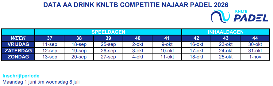 KNLTB Najaarscompetitie
