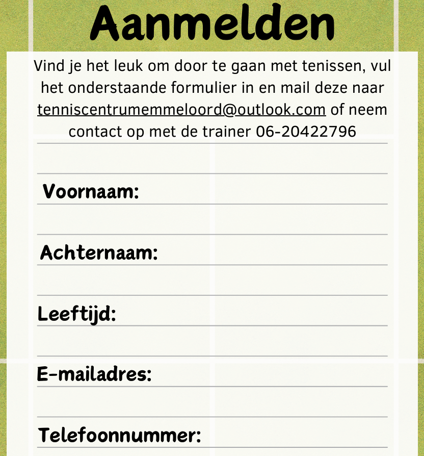 Aanmeld flyer
